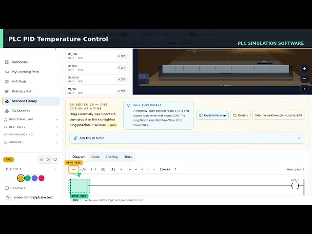 PLC PID Temperature Control — Tune a Live Process