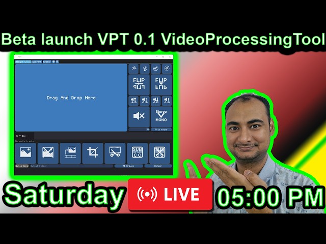 Beta launch of  VPT 0.1 {Video Processing tool}