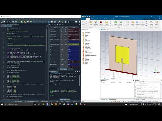 CST Python API/Wrapper Demonstration