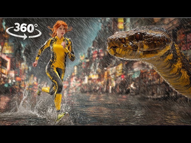 360° Storm, Tsunami, Dam Collapse and Giant Snake Attack VR 360 Video