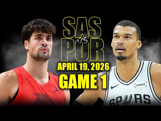 San Antonio Spurs vs Portland Trail Blazers Full Game 1 Highlights - April 19, 2026 | NBA Playoffs