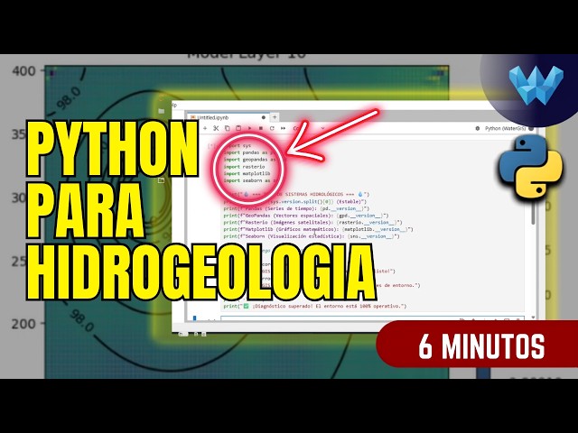 Python para Hidrogeología: Instalación de WaterGIS en Jupyter Lab | Aprende Python en 6min rapido