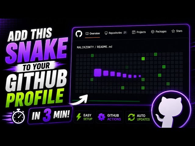 🚀 Add an Animated Snake to Your GitHub Profile in 3 Minutes 🐍