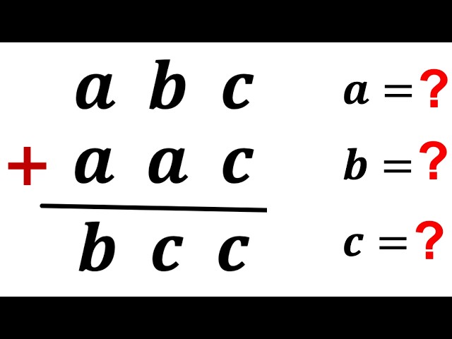 Can you solve for a  b  and  c? | (Addition) | #math #maths