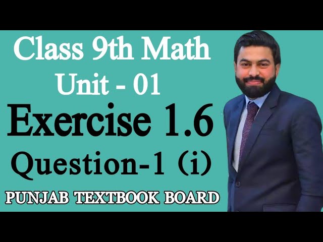 Class 9th Math Unit-1 Exercise 1.6 Question 1 (I)-9th Math E.X 1.6 Q1 - Inversion and Cramer's Rule