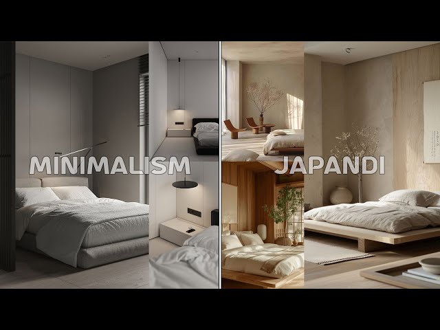 Bedroom 3D Visualization Insights: Modern Minimalism vs Japandi | 3DS MAX+Corona
