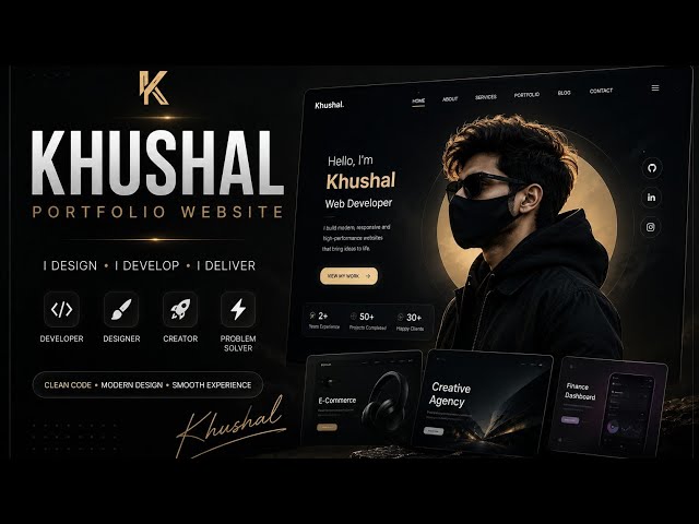 🔥 Ultimate Premium Portfolio Website Using HTML CSS JavaScript & jQuery | Modern Responsive Design