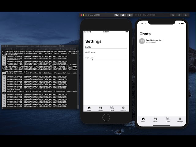 MateMessage - Messaging React-Native App with GraphQL Subscriptions