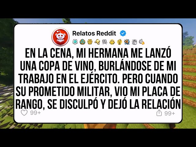 En la cena, mi hermana me lanzó una copa de vino, burlándose de mi trabajo en el ejército. Pero...