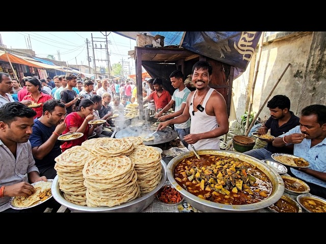 ₹7 Famous Paratha at Shyamnagar 26 No. Rail Gate | Swapan Da's Legendary Breakfast Stall