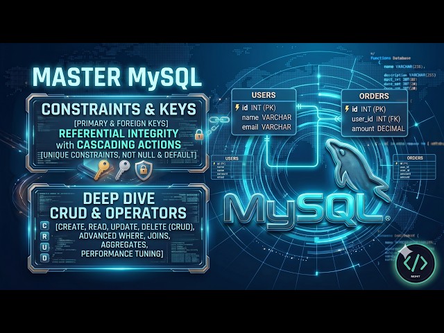 Master MySQL Tutorial : #3 Deep Dive CRUD, Keys, All Constraints, Referential Integrity & Cascades