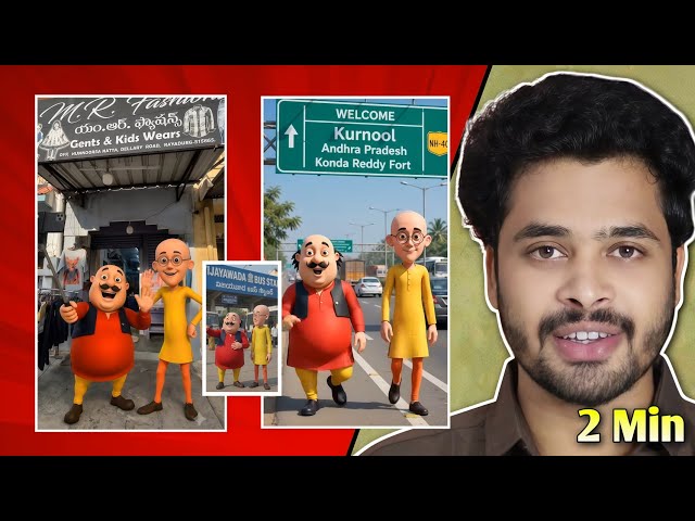 How to Create Viral Motu Patlu AI Videos for Instagram | Trending Motu Patlu Village Video Editing