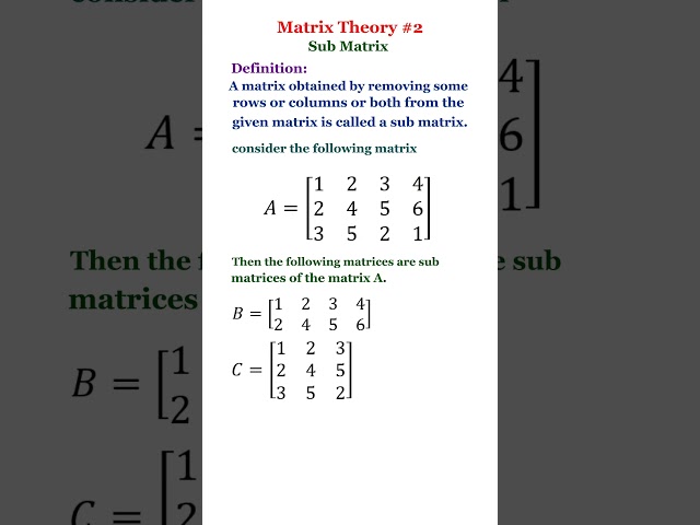 Matrix Theory-2||Rank of Matrix||Sub matrix|| dr gajendra pal singh #matrix #drgajendrapal#maths