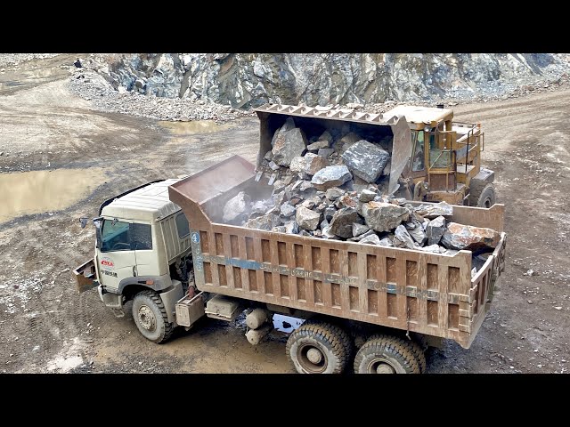 Extreme Stone Loading Work Big Stones Loading | Heavy Loader Machine