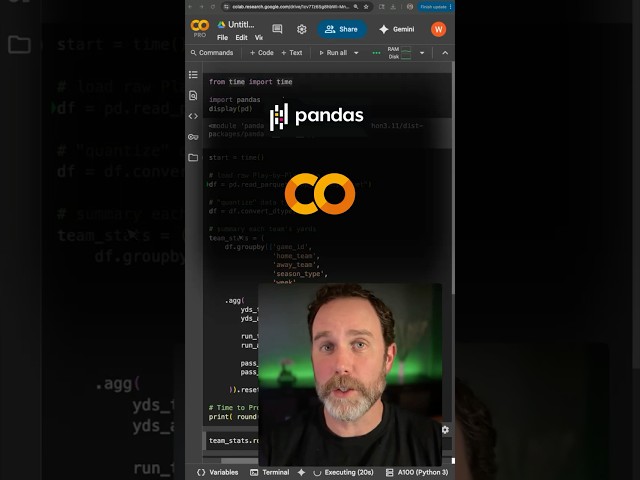 Faster pandas on Colab