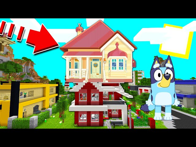 LA CASA DE BLUEY APARECE ENCIMA DE MI CASA EN MINECRAFT
