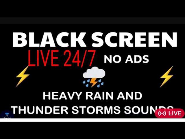 Rainy night, heavy rainfall to make you fall asleep in just 3 minutes, kill insomnia