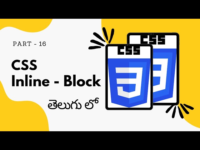 16. Display Inline-block in CSS || CSS Tutorial for Beginners in Telugu