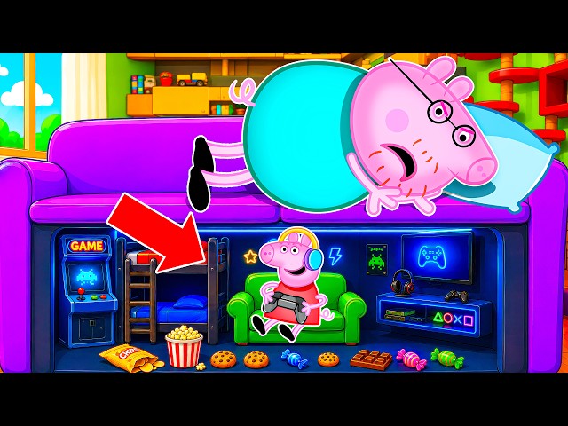 Building The ULTIMATE SECRET BASE From DADDY PIG in Roblox Snapchat!