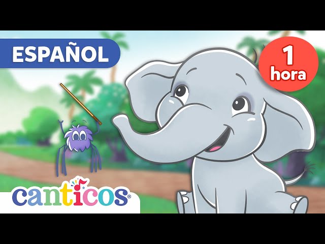 1 Hora de Las mejores Canciones Infantiles Pollitos Dicen Pio, Un Elefante, Pin Pon🌈@canticosworld
