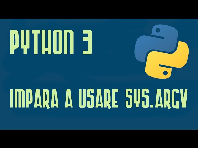 SYS.ARGV - Come Passare Parametri da Riga di Comando - Programmare In Python - Python 3 Tutorial ITA
