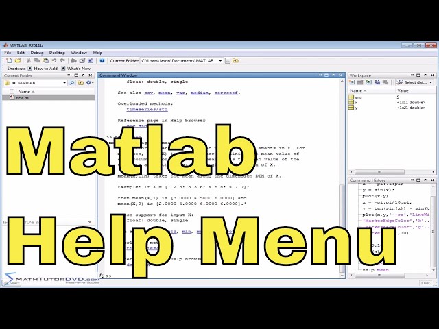 Matlab Online Tutorial - 04 - Using the Help Menus