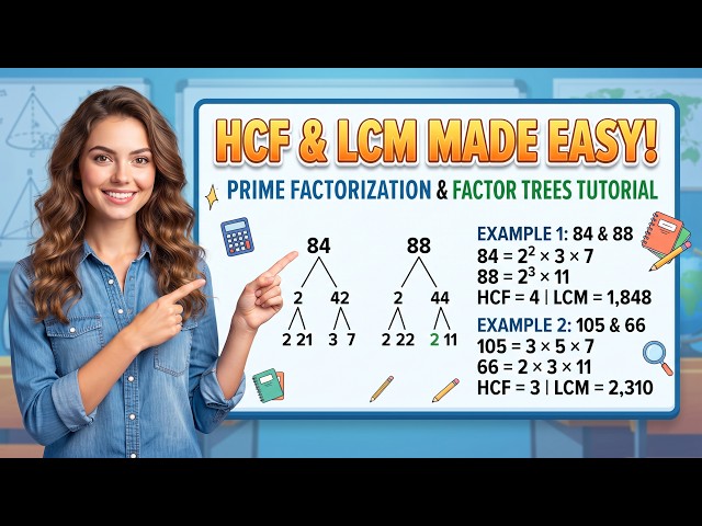 HCF and LCM Using Prime Factorization: Easy Step-by-Step Method