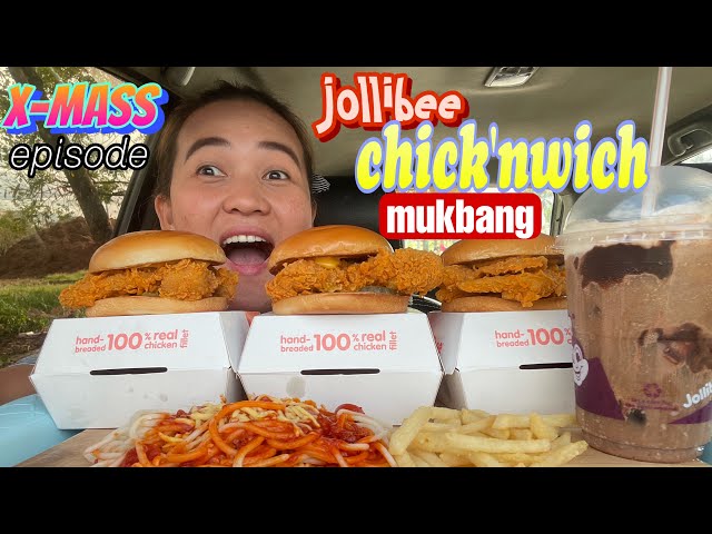 JOLLIBEE CHICK'NWICH MUKBANG| MUKBANG PHILIPPINES| #frontseatmukbangers #jollibee #chicknwich