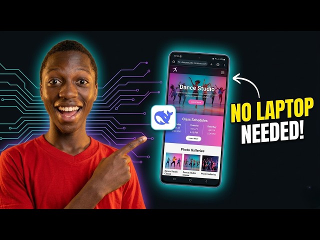 I Built a Dance Studio Website on Android Using DeepSeek AI (No Laptop!)