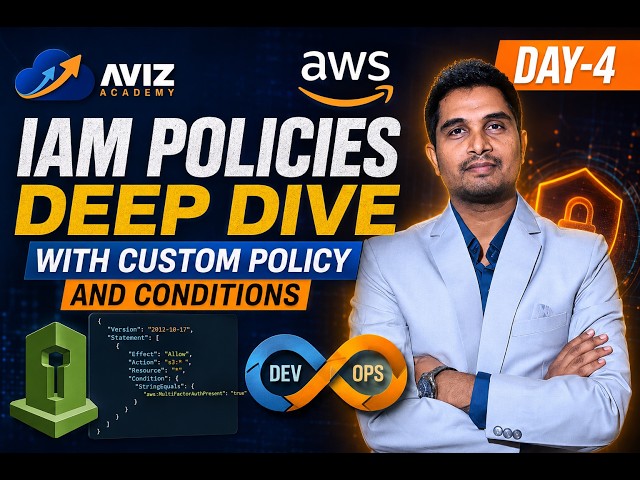 Day-4 | Deep Dive into IAM Policies with Custom Policies and Conditions | Aviz Academy