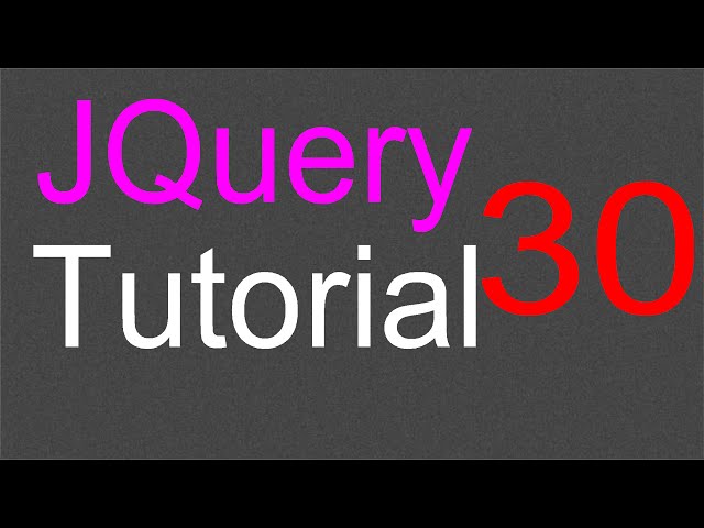 jQuery Tutorial for Beginners - 30 - Tooltip widget
