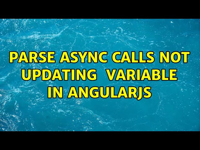 Parse Async Calls not updating $scope variable in AngularJS