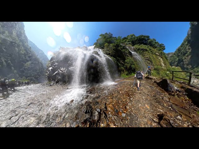 Manaslu Circuit  Trek -  Day 1 20251016 waterfall 360