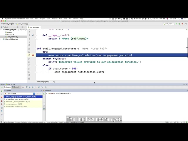 60  Debugging with Pycharm