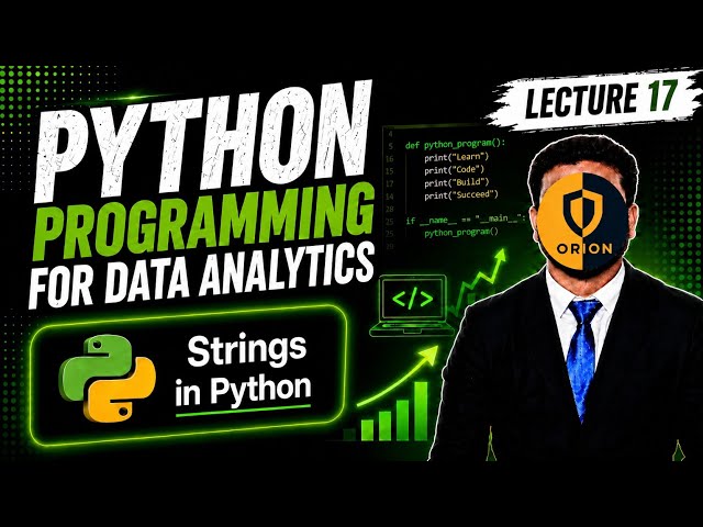Lec 17: Python 6 : Strings in Python | Python Tutorial 