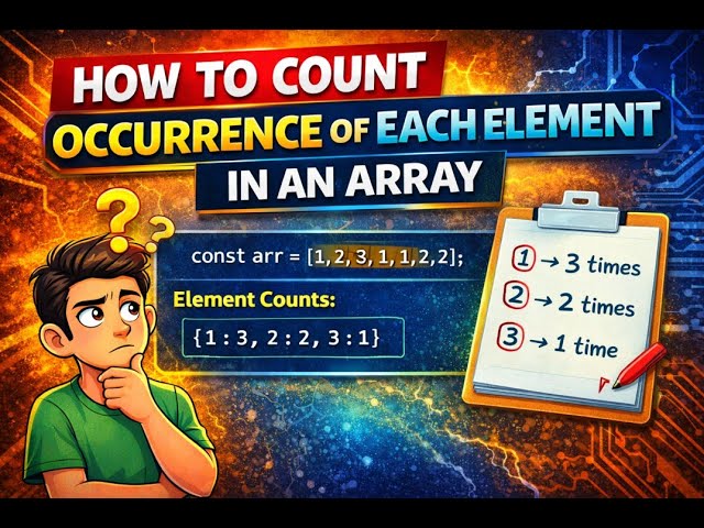 #1 Count occurrence of an Array Element | Logical Interview Question | English