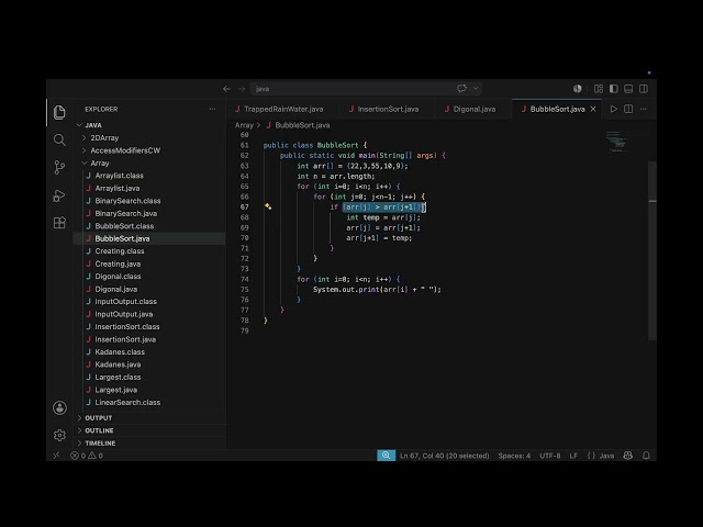 Bubble Sort in Java | Easy Explanation in Hindi 🔥