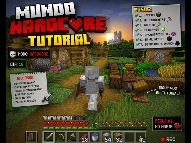 🔥 MI NUEVO MUNDO HARDCORE… ¡NO PUEDO MORIR! 😱tipo tutorial