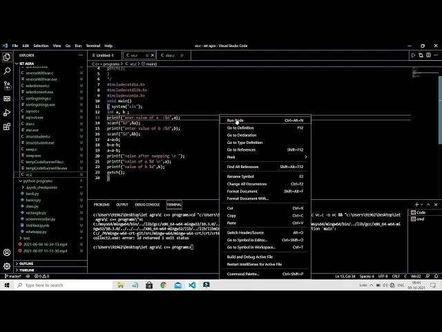 What to do if VS CODE | ID Returned 1 Exit Status | Problem | Undefined Reference Winmin@16 //COMBUG