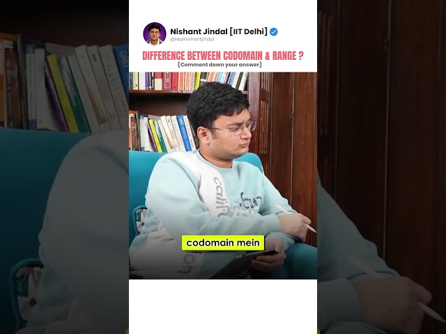 Range vs Codomain #jeemains