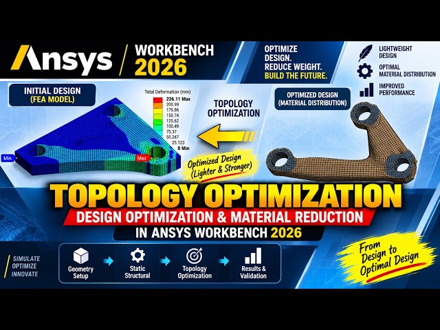ANSYS Workbench 2026 Topology Optimization | Design Optimization & Material Reduction