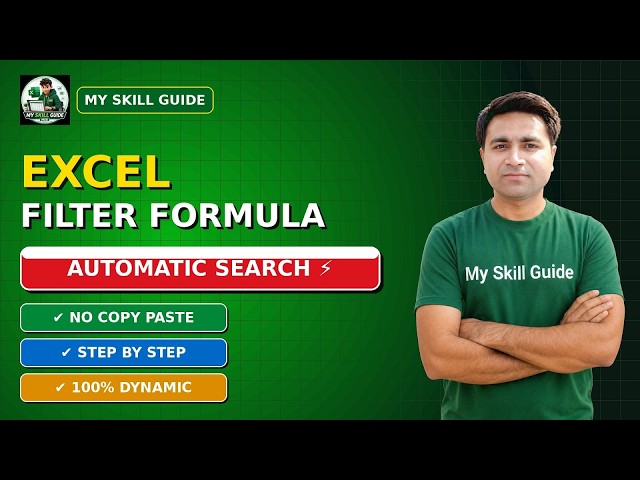 How to use FILTER Formula in Microsoft Excel ‼️Live Data Search Trick #FilterFormula