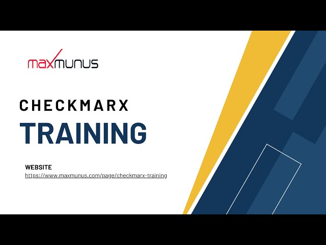 CHECKMARX Training – CHECKMARX Online Training (CHECKMARX Certification Tips) CHECKMARX Course