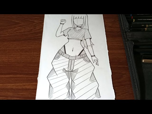 How to draw anime girl full body step by step | how to draw a body | how to draw anime | how to draw