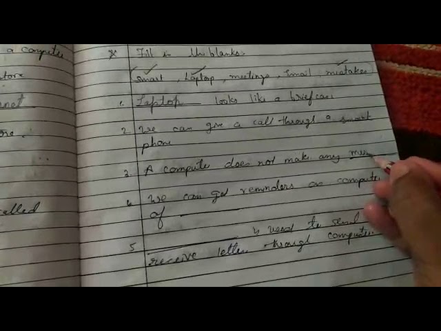 Grade 2 Computer worksheet of Chapter 1