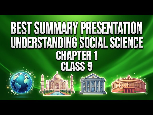 Understanding Social Science | Chapter 1 Class 9 | Revision Of The Whole Chapter in Hindi
