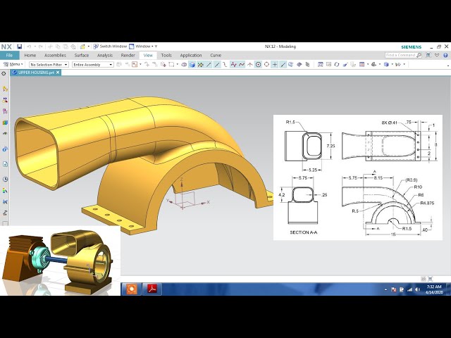 #NX CAD #BLOWER ASSEMBLY #UPPER HOUSING