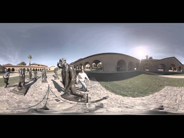 Spherical video at Rodin's burghers installation at Stanford