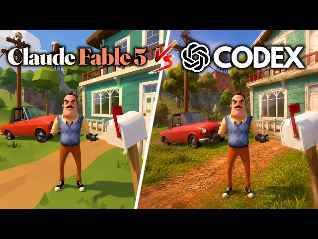 Claude Fable 5 vs ChatGPT Codex Recreating HELLO NEIGHBOR from SCRATCH... it got INSANE 😱