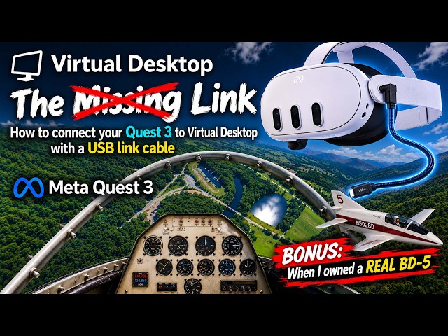 Quest 3: Connect to Virtual Desktop with USB Link